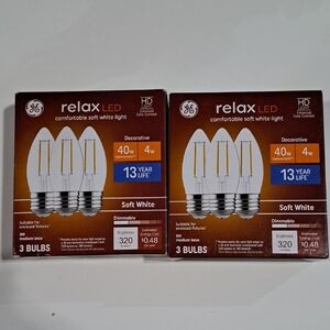 GE Relax LED Decorative Soft White Light Bulbs 3-Pack